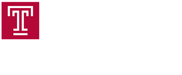 Temple University College of Education and Human Development - Red White medium logo PNG