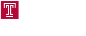 Temple University College of Education and Human Development - Red White small logo PNG