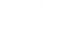 Temple University College of Education and Human Development - White small logo PNG
