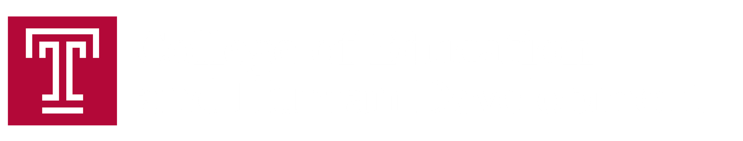 College of Education and Human Development - In Market - Red White PNG