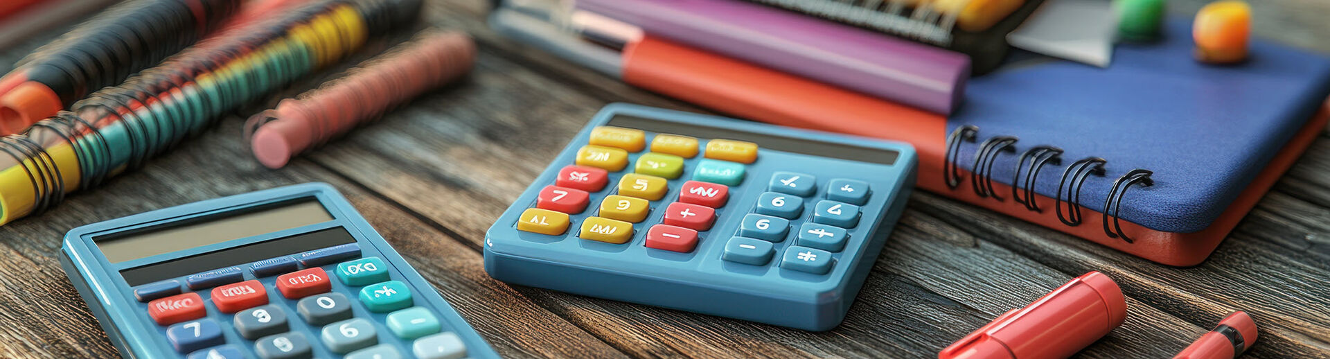 mathematics tools on desk
