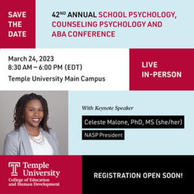 42nd Annual School Psychology, Counseling Psychology, and ABA Conference