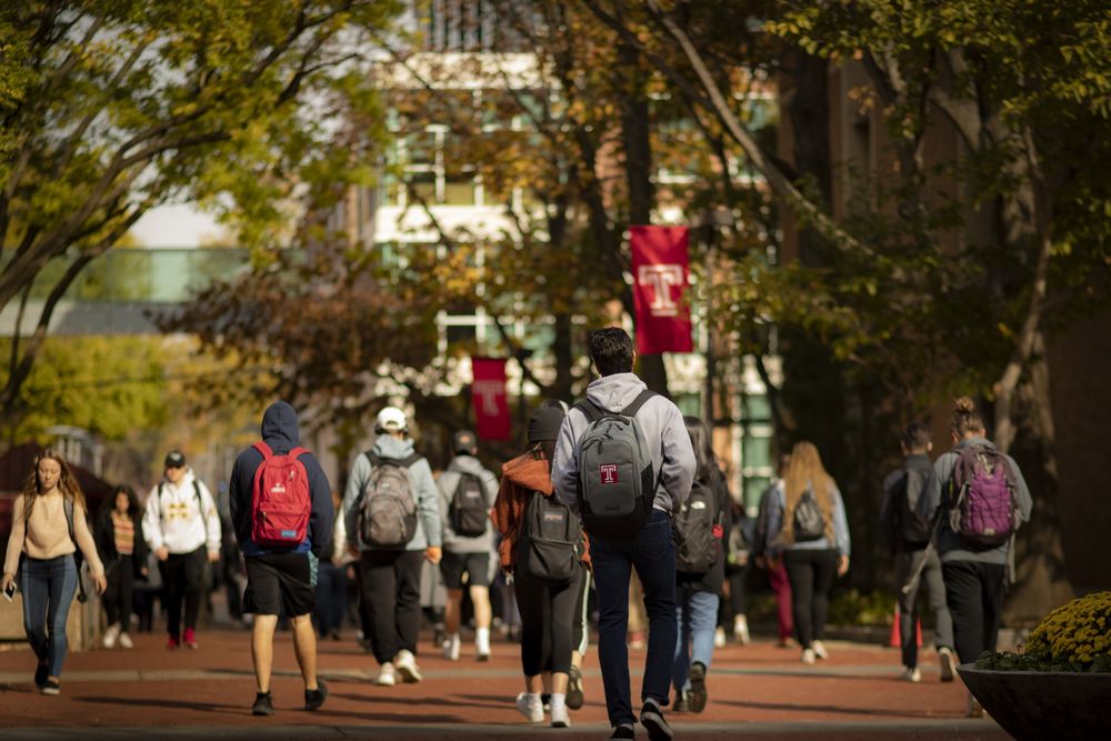 Students on campus