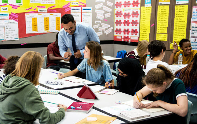 teacher and students in classroom
