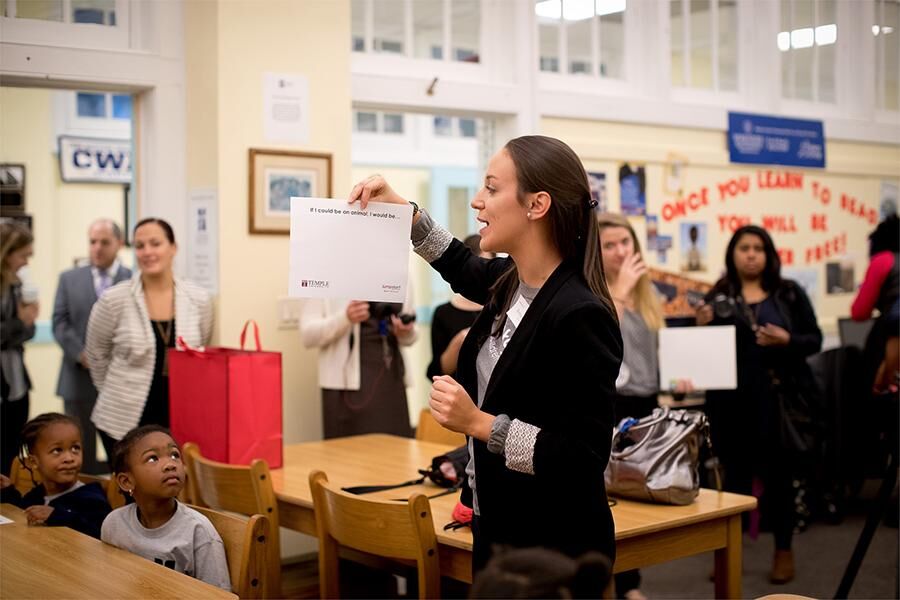 Teacher in the classroom