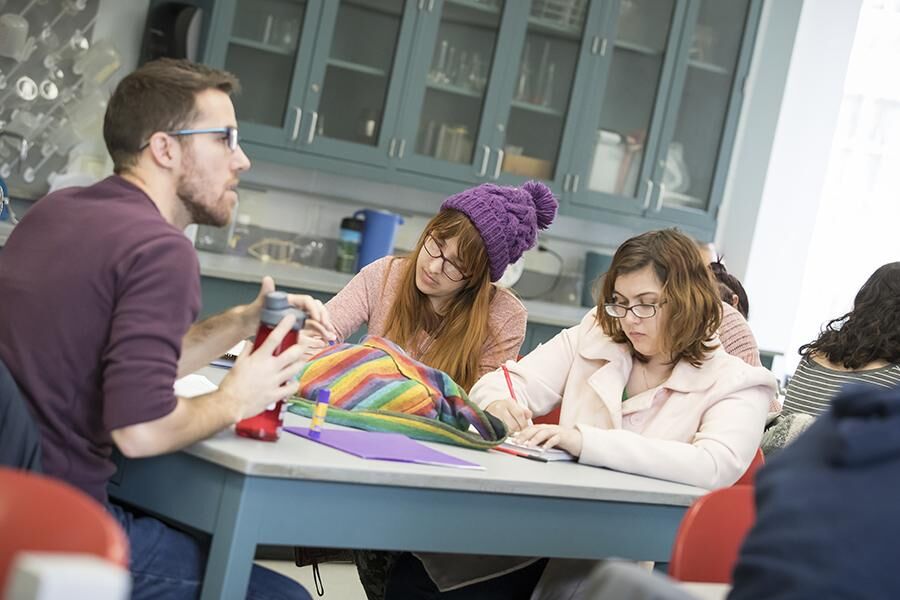 students in temple classroom
