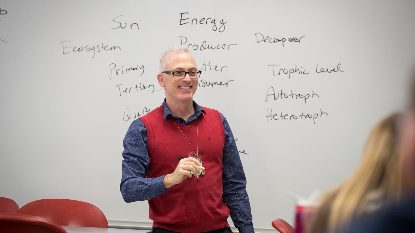 Dr. Doug Lombari in classroom