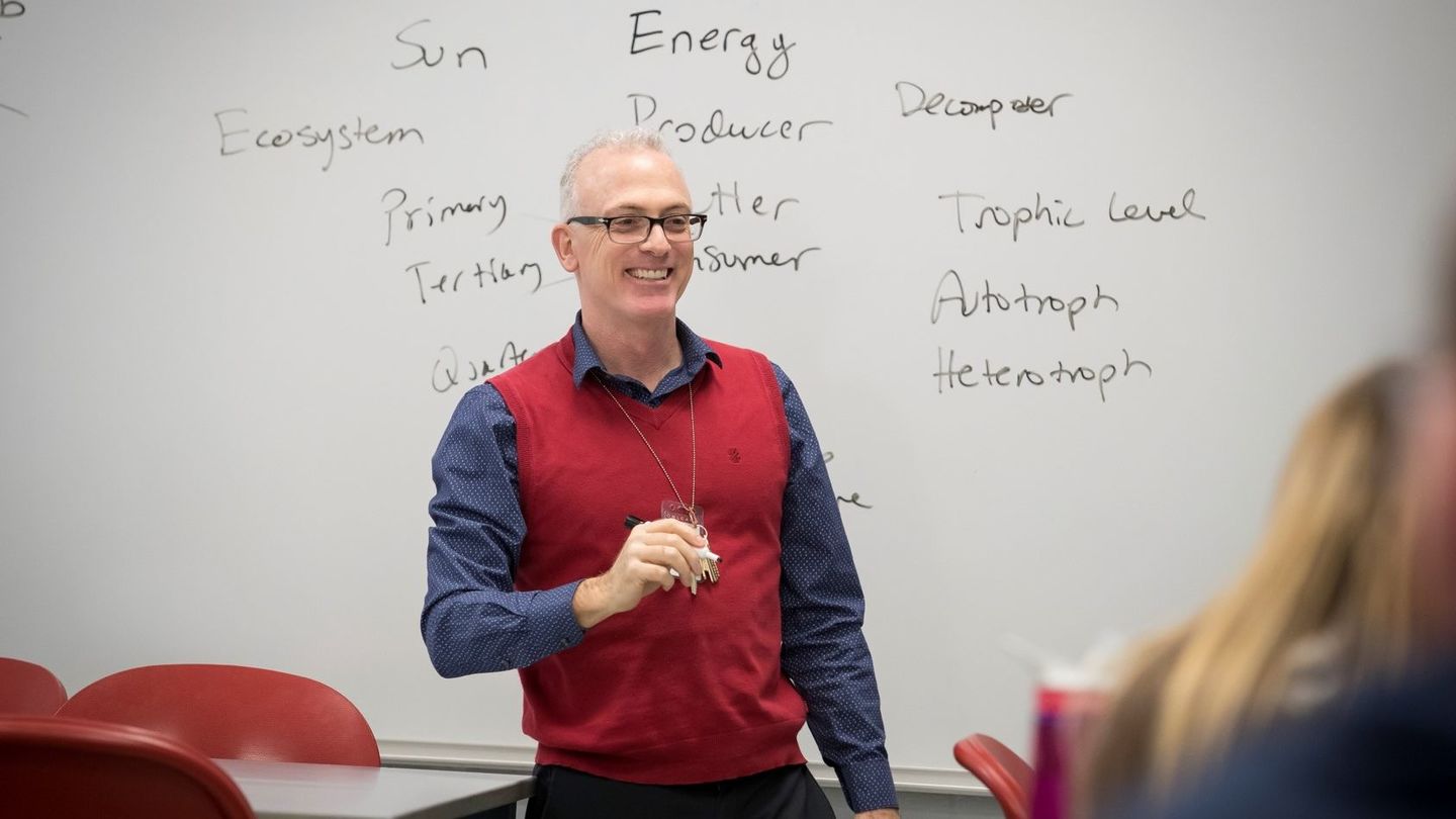 Dr. Doug Lombari in classroom
