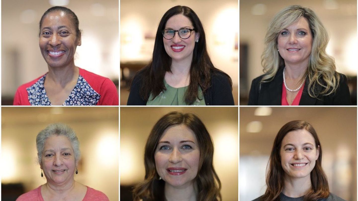 These six Philadelphia School District teachers are among the 60 2019 Lindback award winners, including top row, L-R: Marie Clarke, Henry C. Lea Elementary, Jan Cohen, Kensington High School, Jane Cordero, Hill-Freedman World Academy; bottom row, L-R Janet Correa, Pennypack House; Kristen DeGregorio, Frankford High School, and Nikki Dunn, Kensington Health Sciences Academy. Photo of Lindback winners including TESOL alum, Jan Fernback