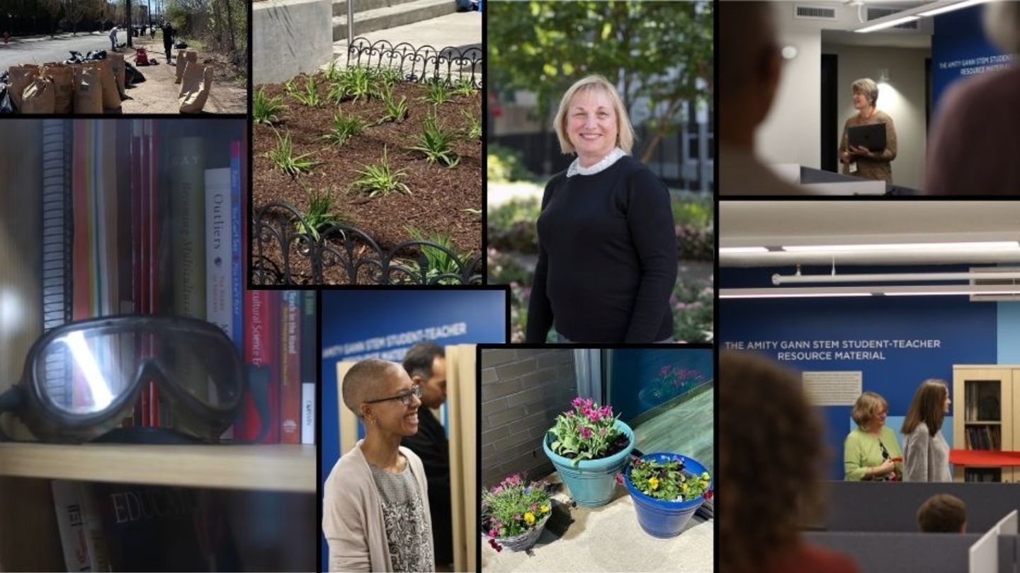 Photos from the first annual Cindy's Day of Service and the Amity Gann STEM Student-Teacher Material Resource Center Dedication Ceremony Temple Made for Building Community and Making Positive Impact