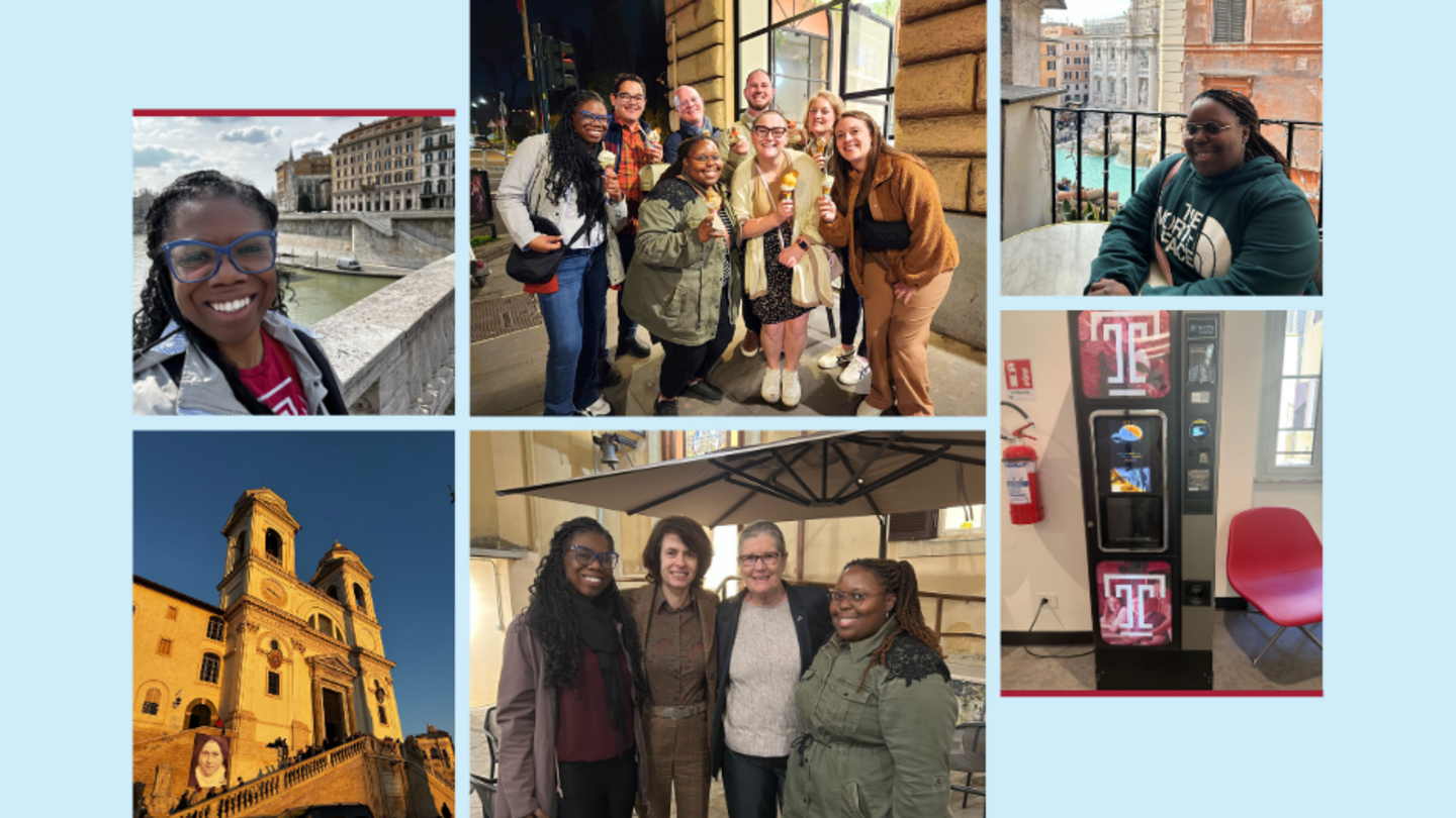 Top left: Jennifer Johnson, associate dean of student success. Top right: Shani Beaufort, senior academic advisor and adjunct instructor. When in Rome: Reimagining Global Learning for CEHD Students