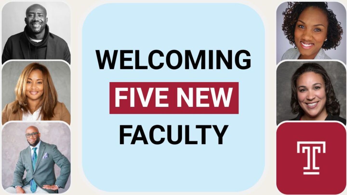 Left, from top: Raymond Ankrum, Thais Council, James Wright.
Right, from top: Delishia Pittman, Adrianne Robertson. Welcoming Five New Faculty