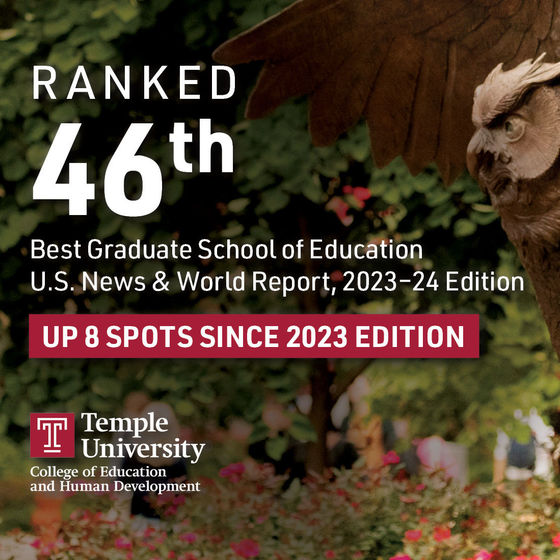 Ranked 46th Best Graduate School of Education, U.S. News  World Report, 2023-24 Edition. Up 8 spots since 2023 edition.
