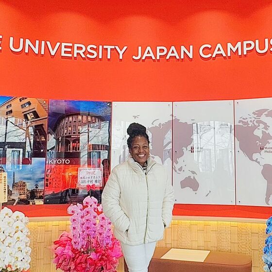 Amaka Nwankwo-Igomu visiting the Temple University Japan Campus Kyoto in 2025.