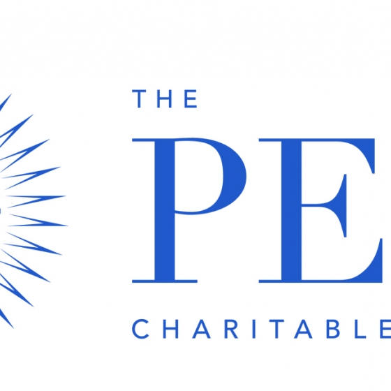 The PEW Charitable Trusts logo is Blue text on white background